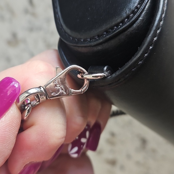 Christian Louboutin Black Crossbody/Shoulder Bag with Silver Chain Strap - Picture 8 of 16